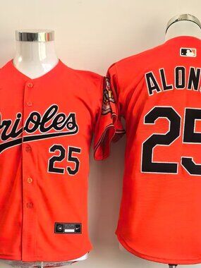 Baltimore Orioles Alonso #25 Orange Alternate Jersey